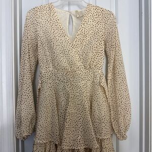 Japna Cream and Brown Polka Dot Blouse